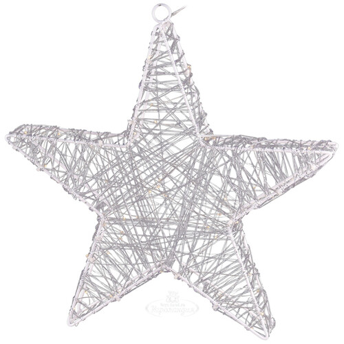 Светящаяся звезда Алансон 30 см, 30 теплых белых мини LED ламп, на батарейках, IP20 Koopman