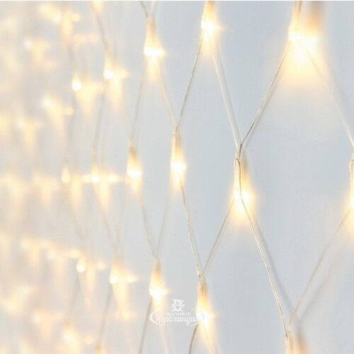 Гирлянда Сетка Koopman 2*1 м, 160 теплых белых LED ламп, прозрачный ПВХ, IP44 Koopman