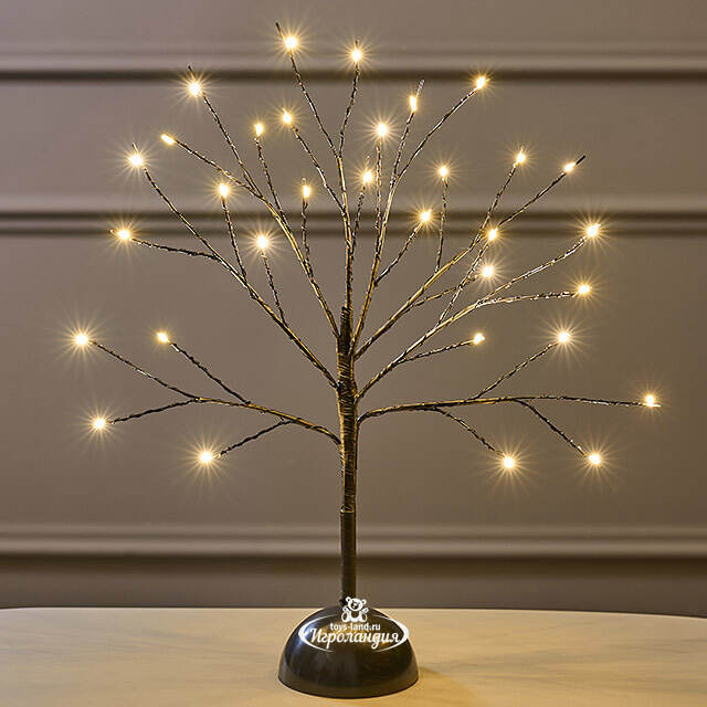 Светящееся дерево Сказочная Липа 40 см, 32 теплые белые мини LED лампы, на батарейках Koopman