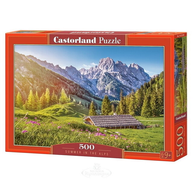 Пазл Лето в Альпах, 500 деталей Castorland (Касторлэнд)