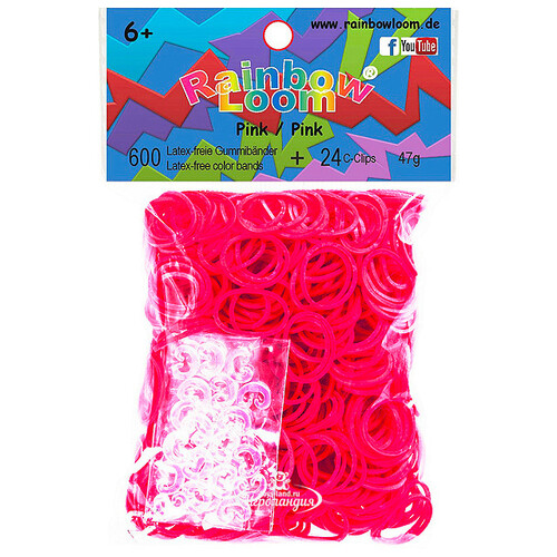 Резиночки для плетения, цвет: розовый Rainbow Loom