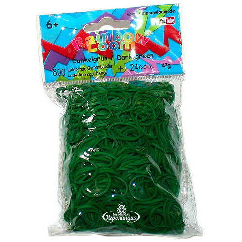 Резиночки для плетения, цвет: темно-зеленый Rainbow Loom
