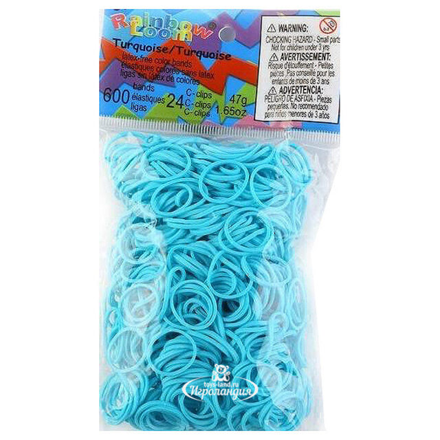 Резиночки для плетения, цвет: бирюзовый Rainbow Loom