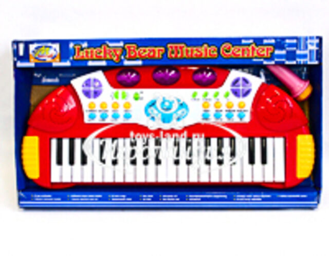 Синтезатор "Lucky Bear", с микрофоном ЖЕНЬ ШЕНЬ