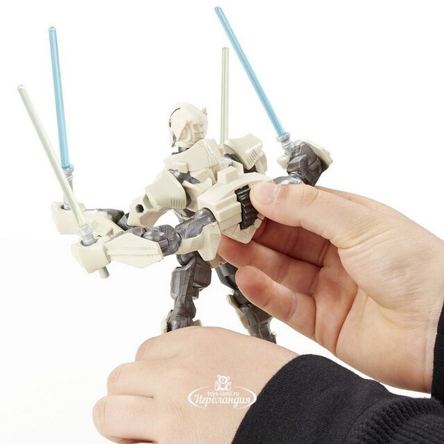 Игровой набор Делюкс Звездные войны - Генерал Гривус с оружием 15 см Hasbro