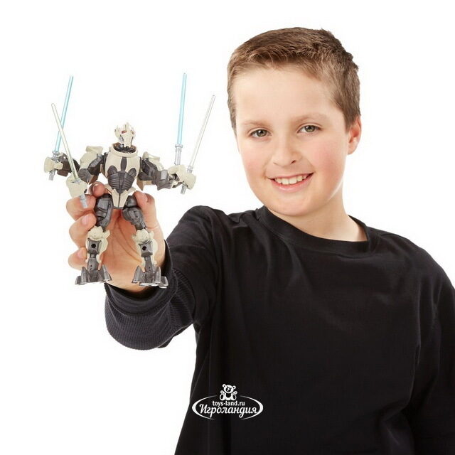 Игровой набор Делюкс Звездные войны - Генерал Гривус с оружием 15 см Hasbro