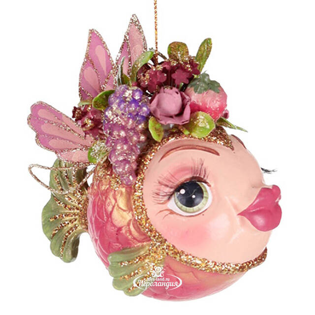 Елочная игрушка Рыбка Маджента - Fairy Sea Banquet 10 см Goodwill