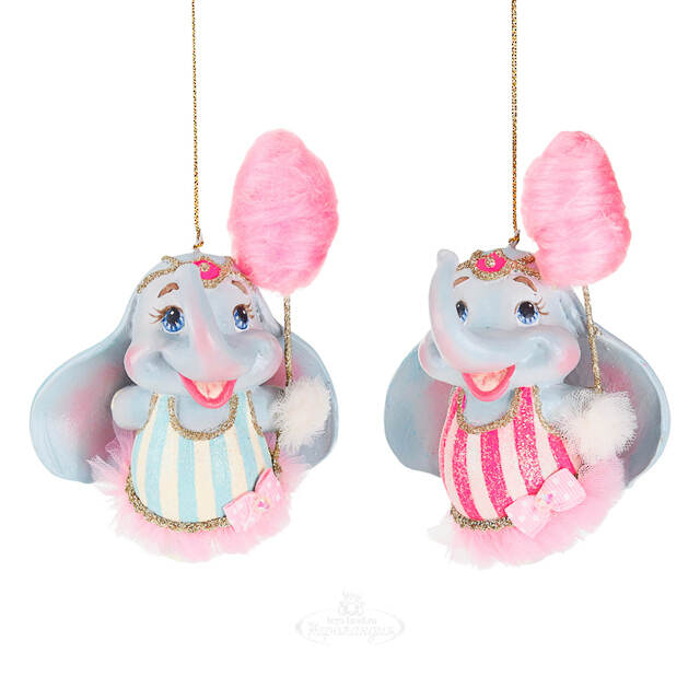 Елочная игрушка Слоник в розовом - Circus Birthday 12 см Goodwill