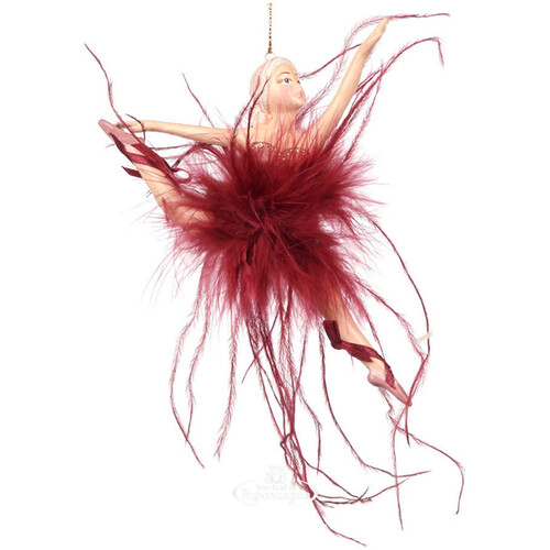 Елочное украшение Балерина Мари-Франсуаз - Кабаре Chat Noir 15 см в красном платье, подвеска Goodwill