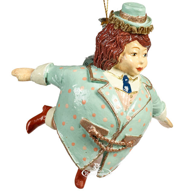 Елочная игрушка Леди Грейнджер в мятном пальто 13 см, подвеска Goodwill