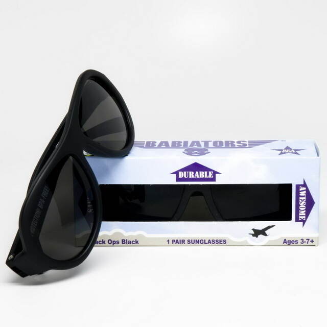 Детские солнцезащитные очки Babiators Original Aviator. Спецназ, 3-5 лет, черный Babiators