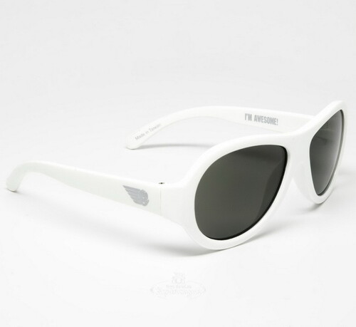 Детские солнцезащитные очки Babiators Original Aviator. Шалун, 3-5 лет, белый Babiators