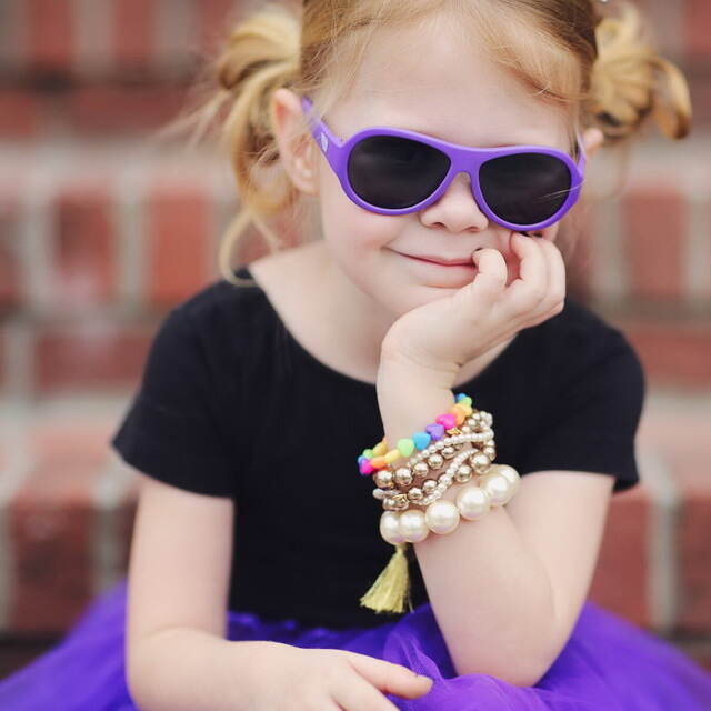 Детские солнцезащитные очки Babiators Original Aviator. Пилот, 3-5 лет, фиолетовый Babiators