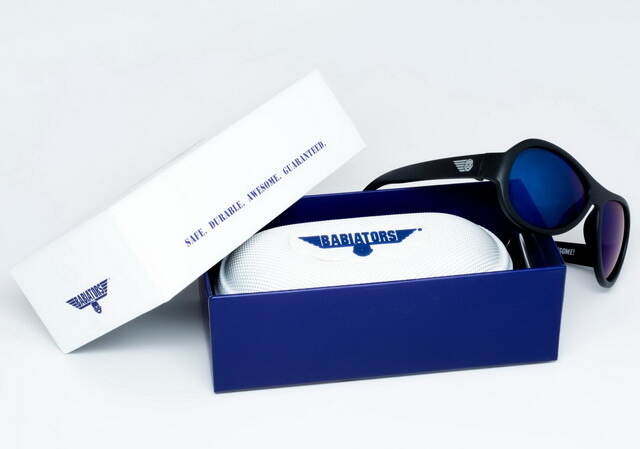 Детские солнцезащитные очки Babiators Polarized. Спецназ, 0-2 лет, черный, чехол Babiators (Бэбиаторс)