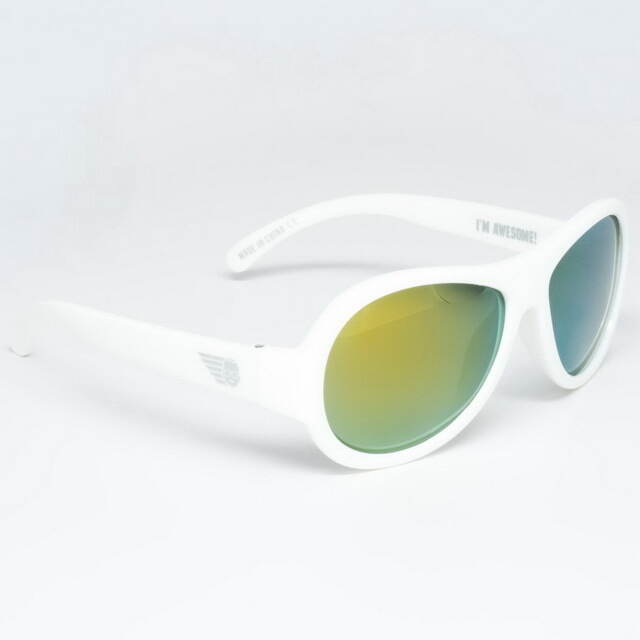 Детские солнцезащитные очки Babiators Polarized. Шалун, 3-5 лет, белый, чехол Babiators