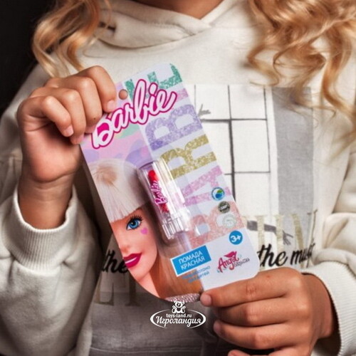 Детская декоративная косметика - помада Barbie, красная Angel Like Me