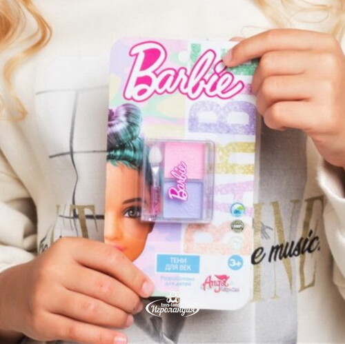 Детская декоративная косметика - тени для век Barbie, сиреневый и розовый Angel Like Me