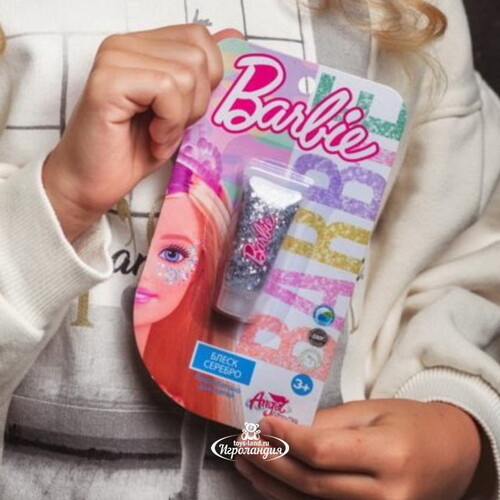 Детская декоративная косметика - блестки для лица Barbie Серебро Angel Like Me