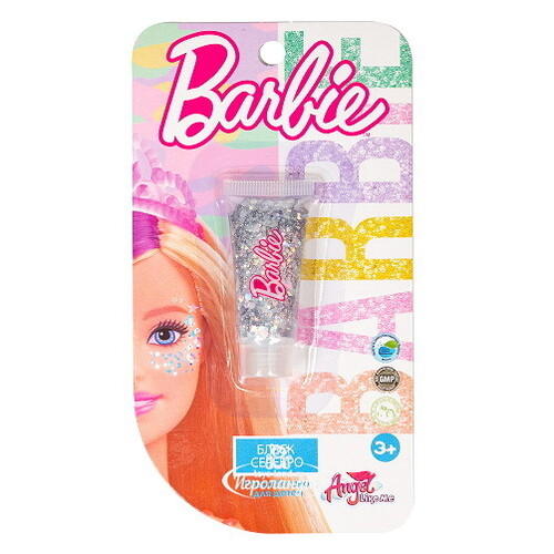 Детская декоративная косметика - блестки для лица Barbie Серебро Angel Like Me