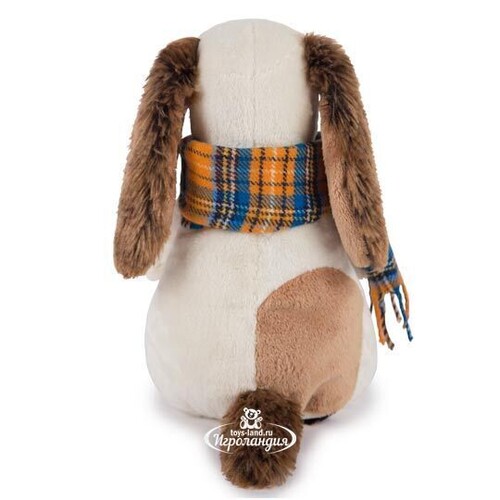Мягкая игрушка Собака Бартоломей в шарфе 27 см Budi Basa