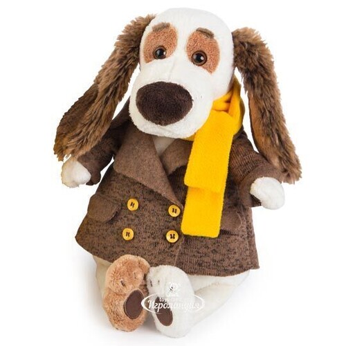 Мягкая игрушка Собака Бартоломей в пальто 27 см Budi Basa