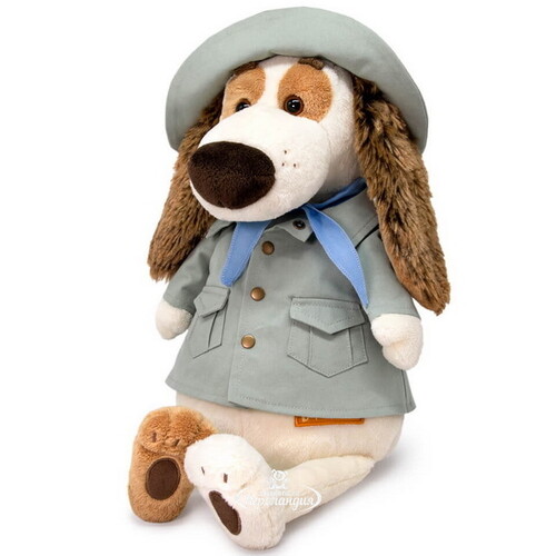 Мягкая игрушка Собака Бартоломей в костюме сафари 27 см Budi Basa