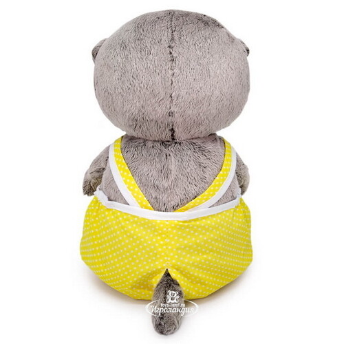 Мягкая игрушка Кот Басик Baby в желтом песочнике 20 см Budi Basa