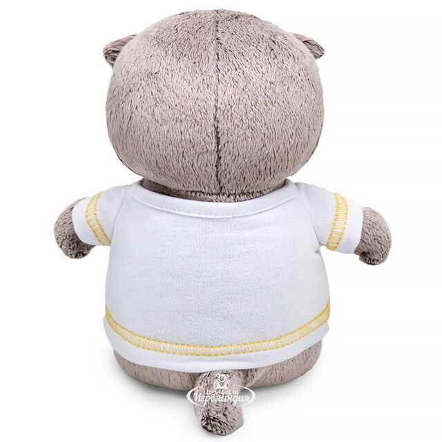 Мягкая игрушка Кот Басик Baby в футболке с автопортретом 20 см Budi Basa