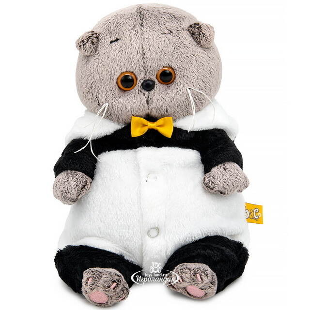 Мягкая игрушка Кот Басик Baby в кигуруми Панда 20 см Budi Basa