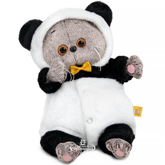 Мягкая игрушка Кот Басик Baby в кигуруми Панда 20 см Budi Basa