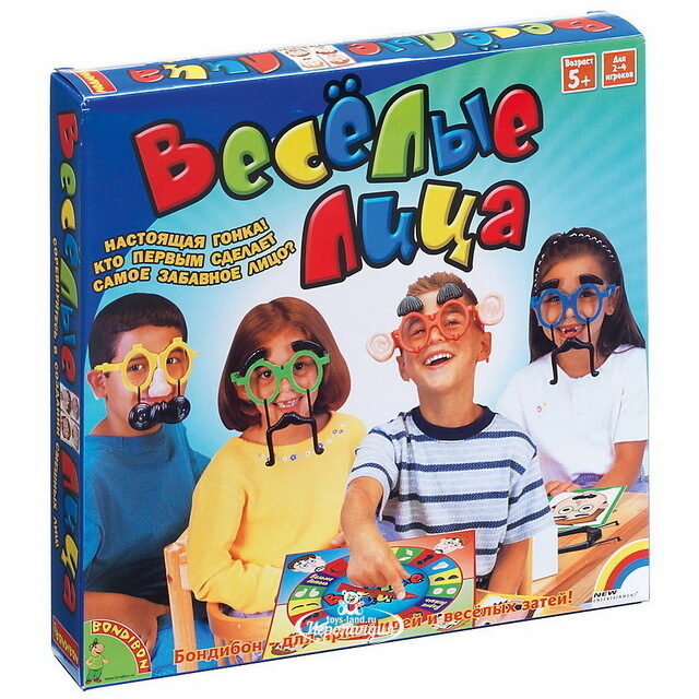 Настольная игра для компании Веселые лица Bondibon
