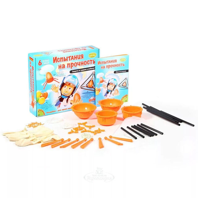 Набор для опытов Науки с Буки: Испытания на прочность + 6 экспериментов Bondibon