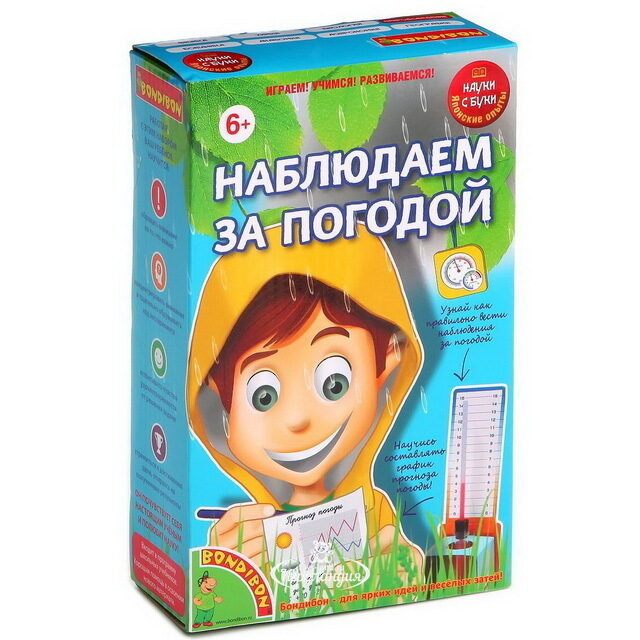 Набор для исследований Науки с Буки: Наблюдаем за погодой Bondibon (Бондибон)