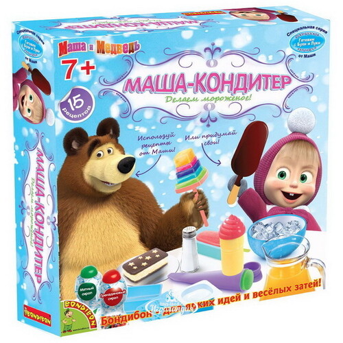 Набор для творчества Маша и Медведь: Маша - кондитер + 15 рецептов Bondibon