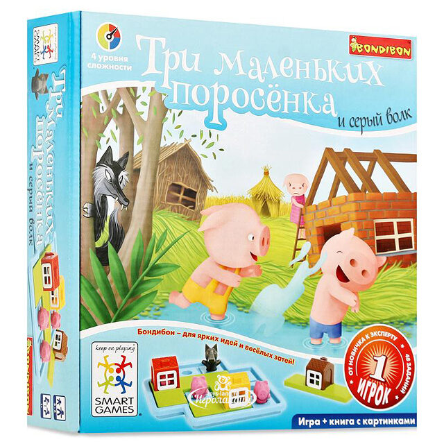 Логическая игра Три маленьких поросенка Bondibon