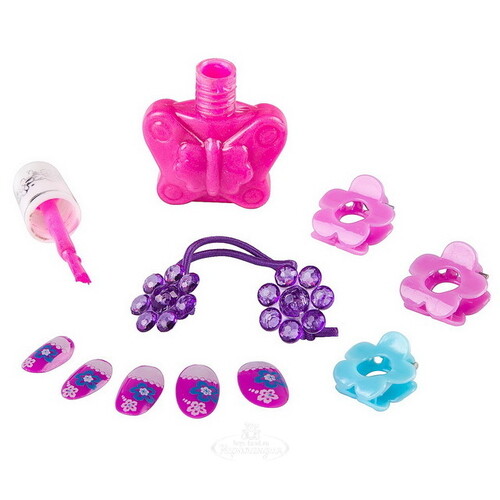 Набор детской косметики Eva Moda с лаком для ногтей - Розовый Чемоданчик Bondibon