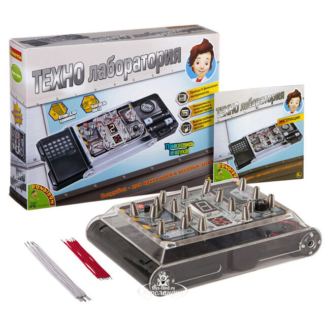 Набор для опытов Науки с Буки: Техно лаборатория + 8 экспериментов Bondibon