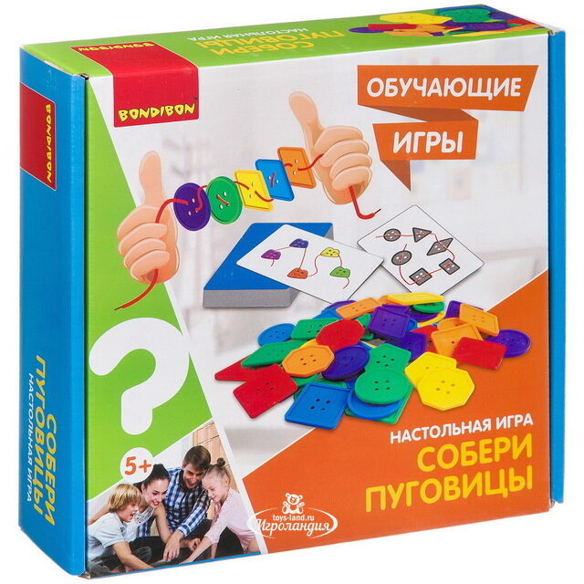 Развивающая настольная игра Собери пуговицы Bondibon