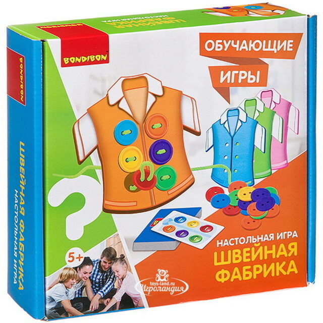 Настольная игра-шнуровка Швейная фабрика Bondibon