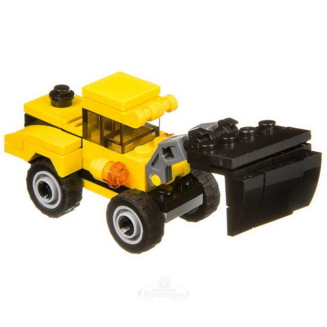 Конструктор Город - Экскаватор 3 в 1, 69 деталей Bondibon