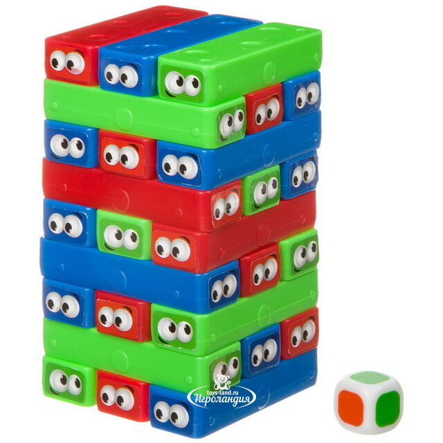 Настольная игра Построй Глазки, 30 блоков Bondibon (Бондибон)