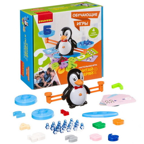 Развивающая игра Считай и Проверяй с пингвинчиком Bondibon