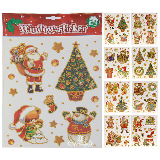 Наклейки для окна Рождественские Сюжеты 30*20 см Koopman