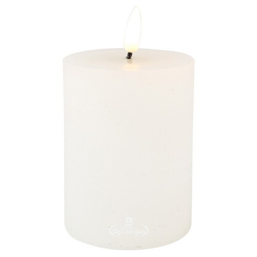 Светодиодная свеча с имитацией пламени Игрим 10 см белая, батарейка Peha