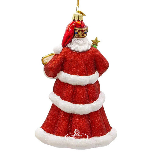 Стеклянная елочная игрушка Санта Клаус - Чудо Фламандского Двора 18 см, подвеска Kurts Adler