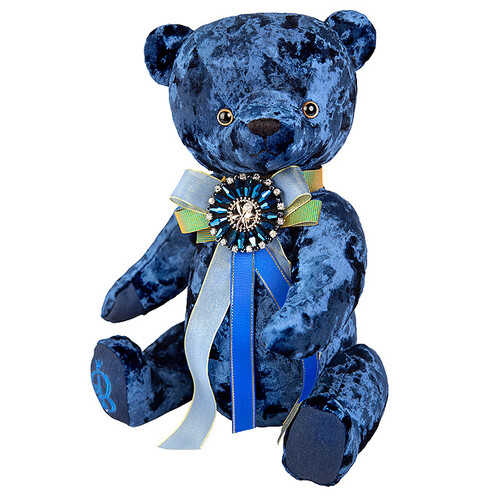 Мягкая игрушка Медведь БернАрт 30 см сапфировый Budi Basa