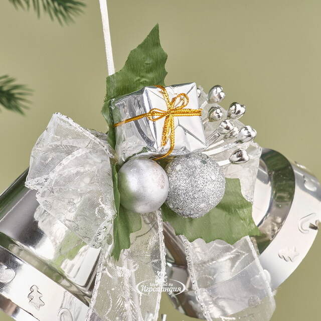 Елочное украшение Колокольчики 20 см серебряный Snowhouse