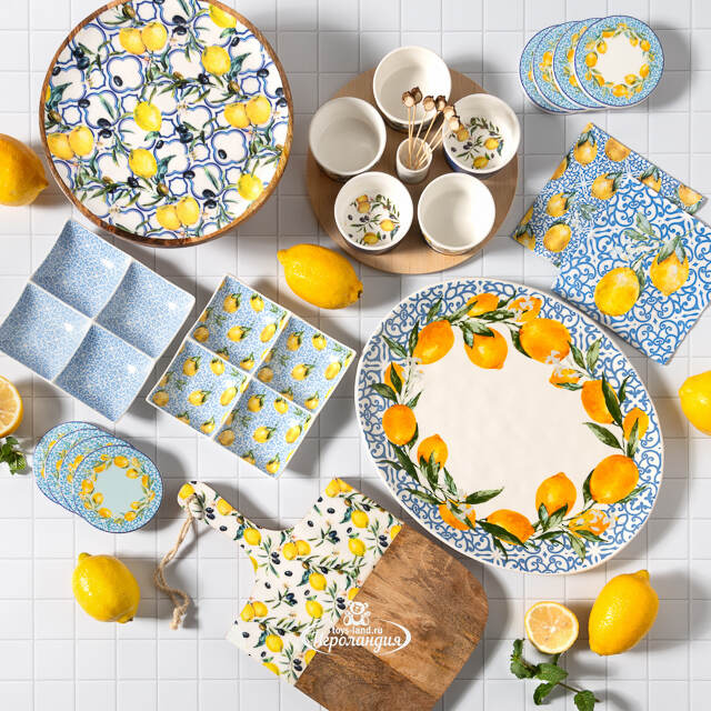 Менажница для закусок Capri Lemony 18 см Boltze