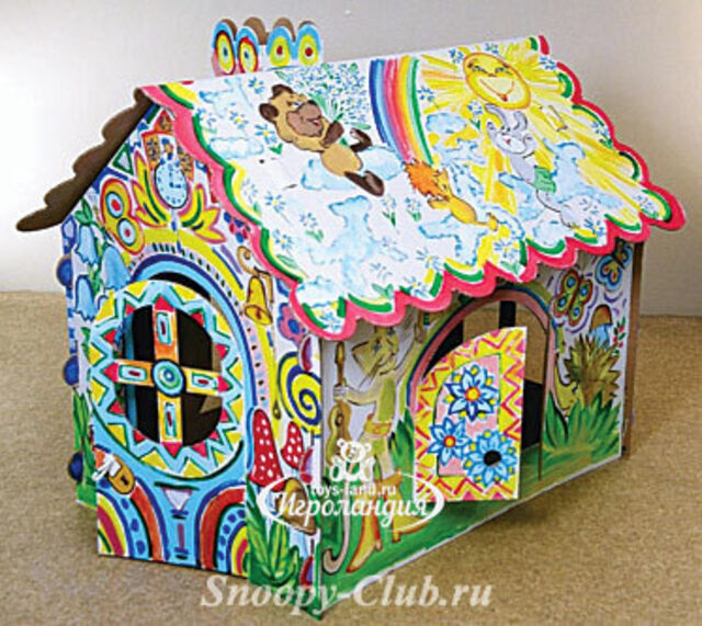 Домик игровой для раскрашивания пальчиковыми красками, 118*113*81 см SIA "Bosco DKV"