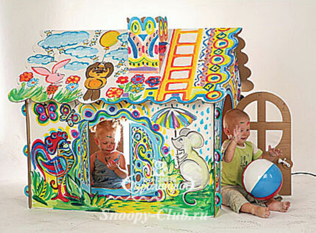 Домик игровой для раскрашивания пальчиковыми красками, 118*113*81 см SIA "Bosco DKV"